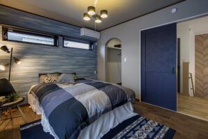 スキップフロアーと固定階段で登るロフトがある家（群馬県邑楽郡大泉町）