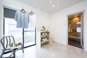 中二階にキッズルームがある家