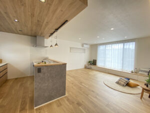 クリアガラスの室内ドアと、デコ窓がある家（埼玉県熊谷市）