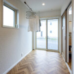 アイアン手すりの階段と吹抜けがある家（群馬県邑楽郡大泉町）