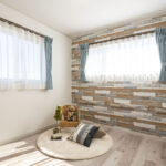 バイクガレージとウォークインシステム収納のある家（群馬県太田市）