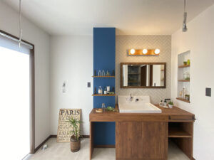 ロールスクリーンで仕切るタタミコーナーがある家（群馬県邑楽郡千代田町）