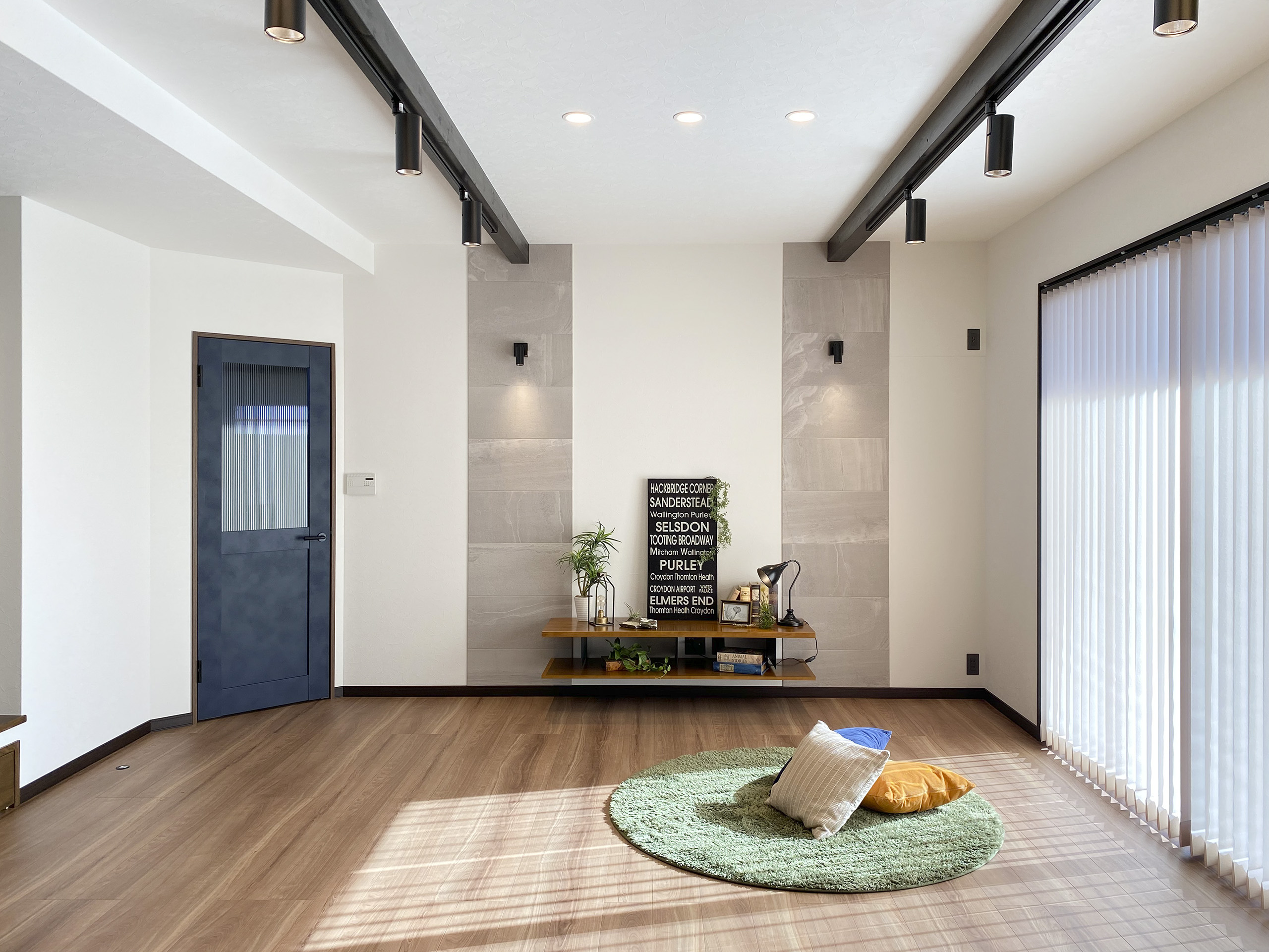 ロールスクリーンで仕切るタタミコーナーがある家（群馬県邑楽郡千代田町）