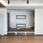 ロールスクリーンで仕切るタタミコーナーがある家（群馬県邑楽郡千代田町）