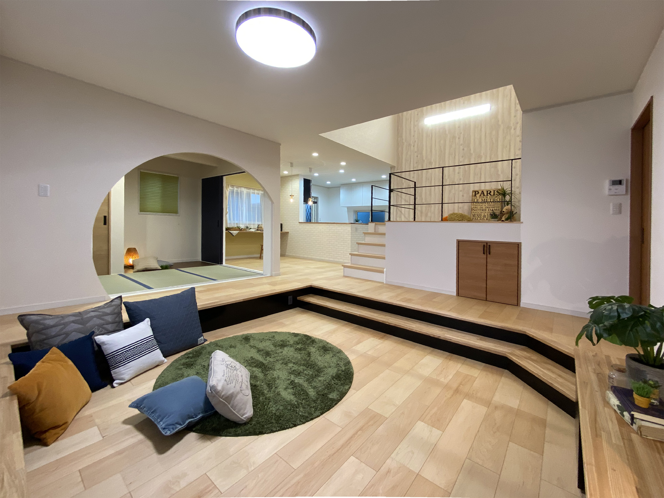 スキップフロアーとダウンフロアーがある家（群馬県太田市）