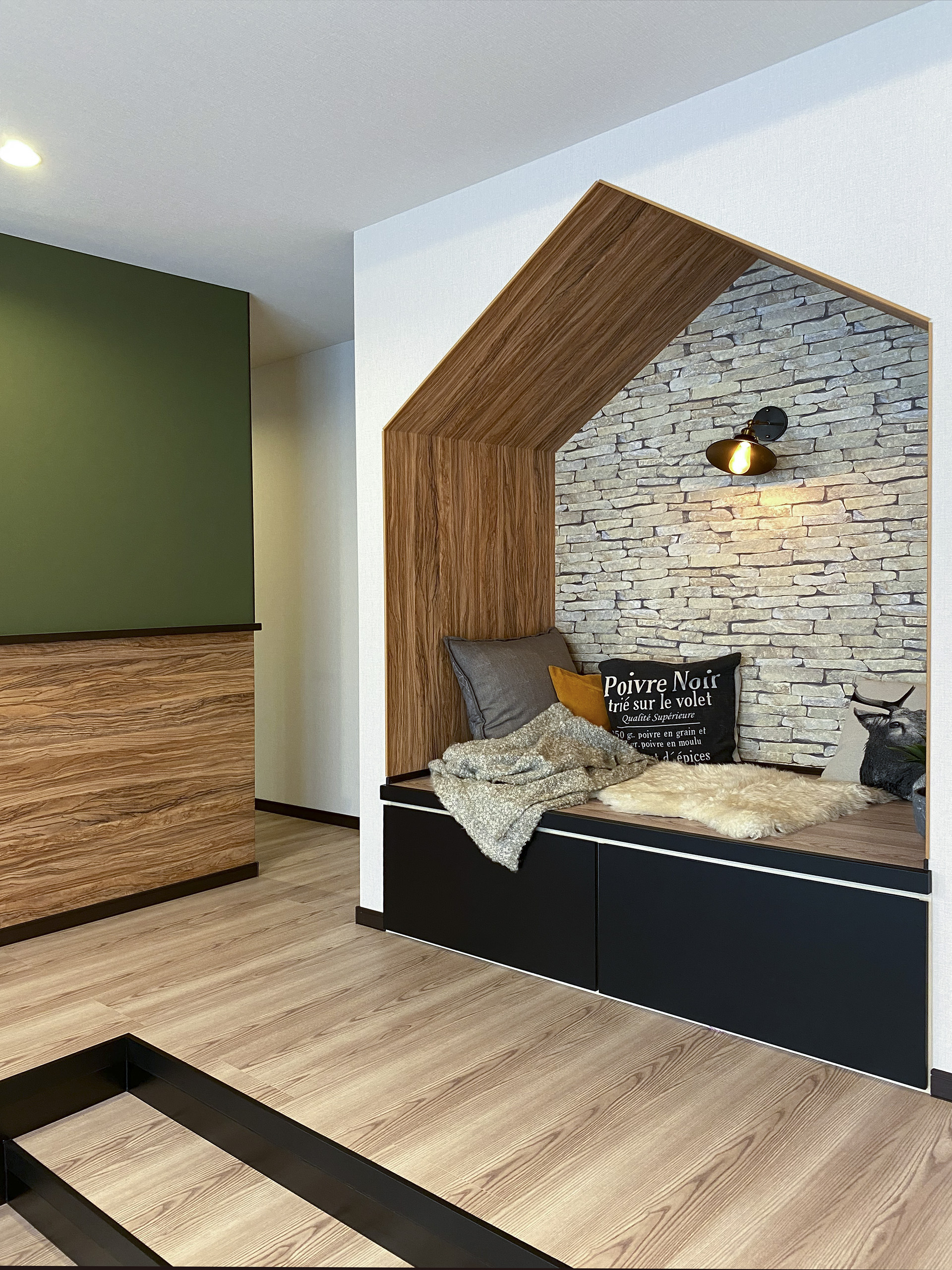 リビングにヌックがある家