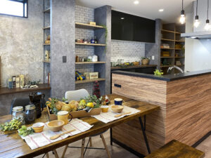 リビングにヌックがある家