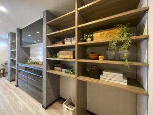 リビングにヌックがある家