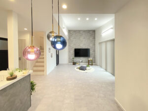 ホテルライクな玄関ホールとLDKがある家（群馬県高崎市）