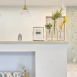 木製キッチンがあるエレガントハウス