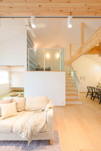 クリアパネルのスキップフロアがあるお家（群馬県伊勢崎市）