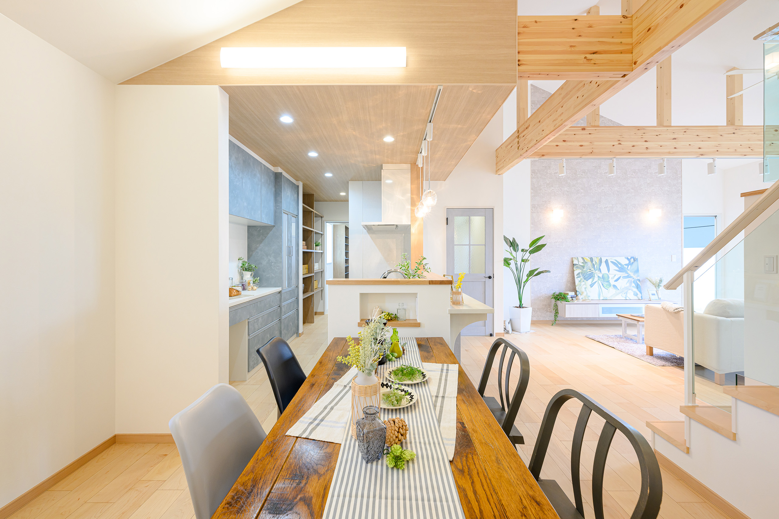 クリアパネルのスキップフロアがあるお家（群馬県伊勢崎市）