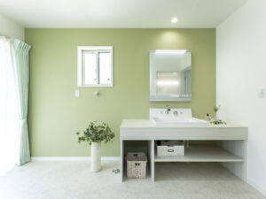 掘りごたつリビングの平屋のお家