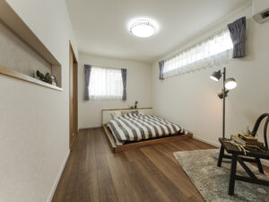 掘りごたつリビングの平屋のお家