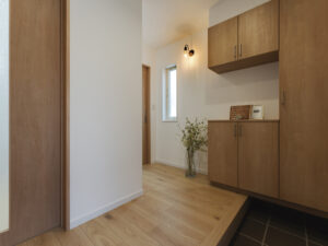 掘りごたつリビングの平屋のお家