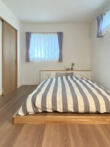 掘りごたつリビングの平屋のお家