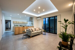 ランドリーのアイデア収納がある家（群馬県伊勢崎市）