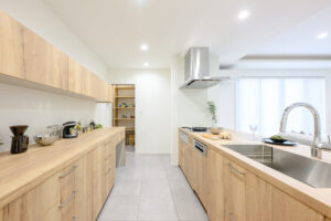 ランドリーのアイデア収納がある家（群馬県伊勢崎市）