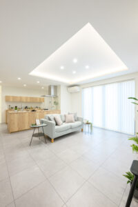 ランドリーのアイデア収納がある家（群馬県伊勢崎市）