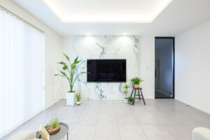 ランドリーのアイデア収納がある家（群馬県伊勢崎市）