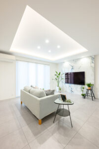 ランドリーのアイデア収納がある家（群馬県伊勢崎市）