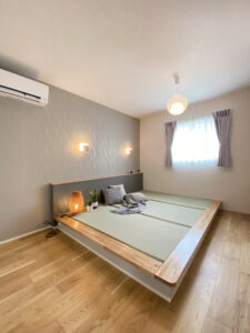 タタミ敷きのスキップフロアがある家