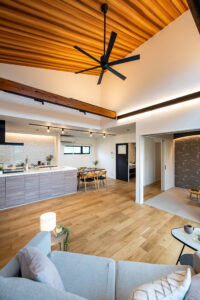 オープンタイプのガレージがある平屋（群馬県伊勢崎市）