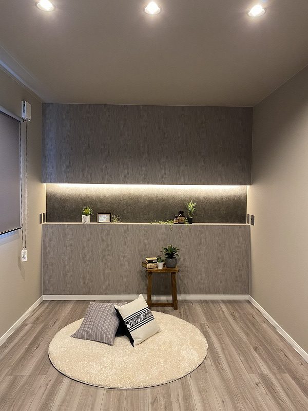 間接照明で素敵な空間に